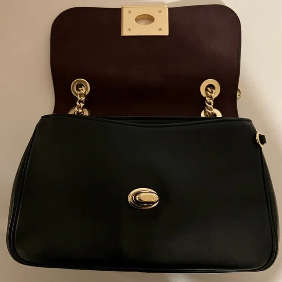 Coach Cassidy Black Crossbody Bag with Gold Chain - Picture 5 of 5